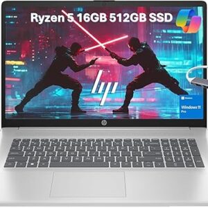 HP LAPTOP 17 - RYZEN 5 5500U - 16G DDR4 - 256G SSD - 512 UP 4G